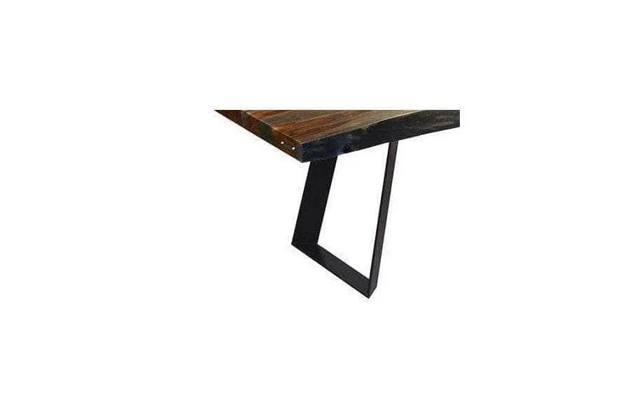 108"W Live Edge Acacia Wood Dining Table - Available in 7 Leg Styles
