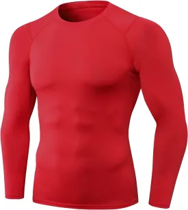 1/3 Pack Men's Compression Shirts Long Sleeve Athletic Workout Base Layer Quick Dry Fit Basketball Football Tops Undershirts