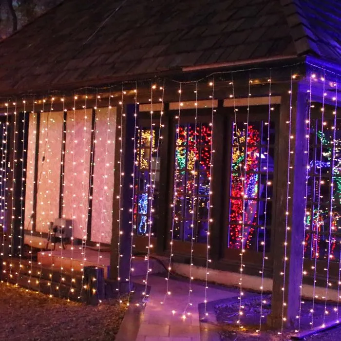50-light  5mm Warm White LED Christmas Lights, 4" Spacing White Wire