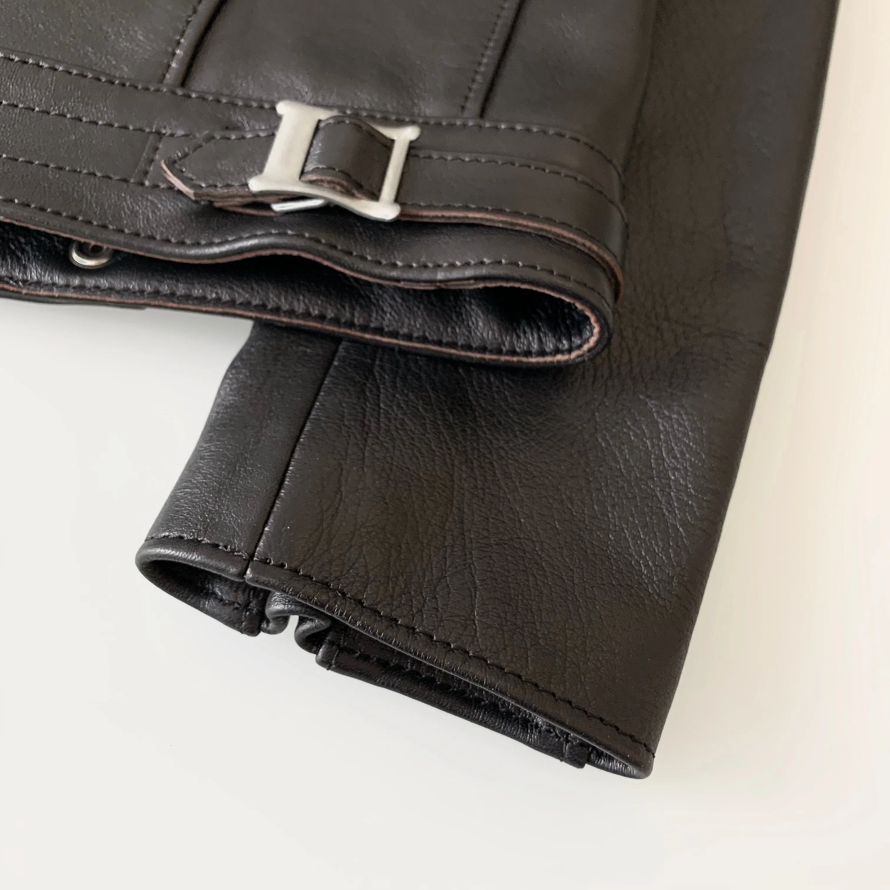 AD-03 British Asymmetry Jacket in Black Teacore Sheepskin