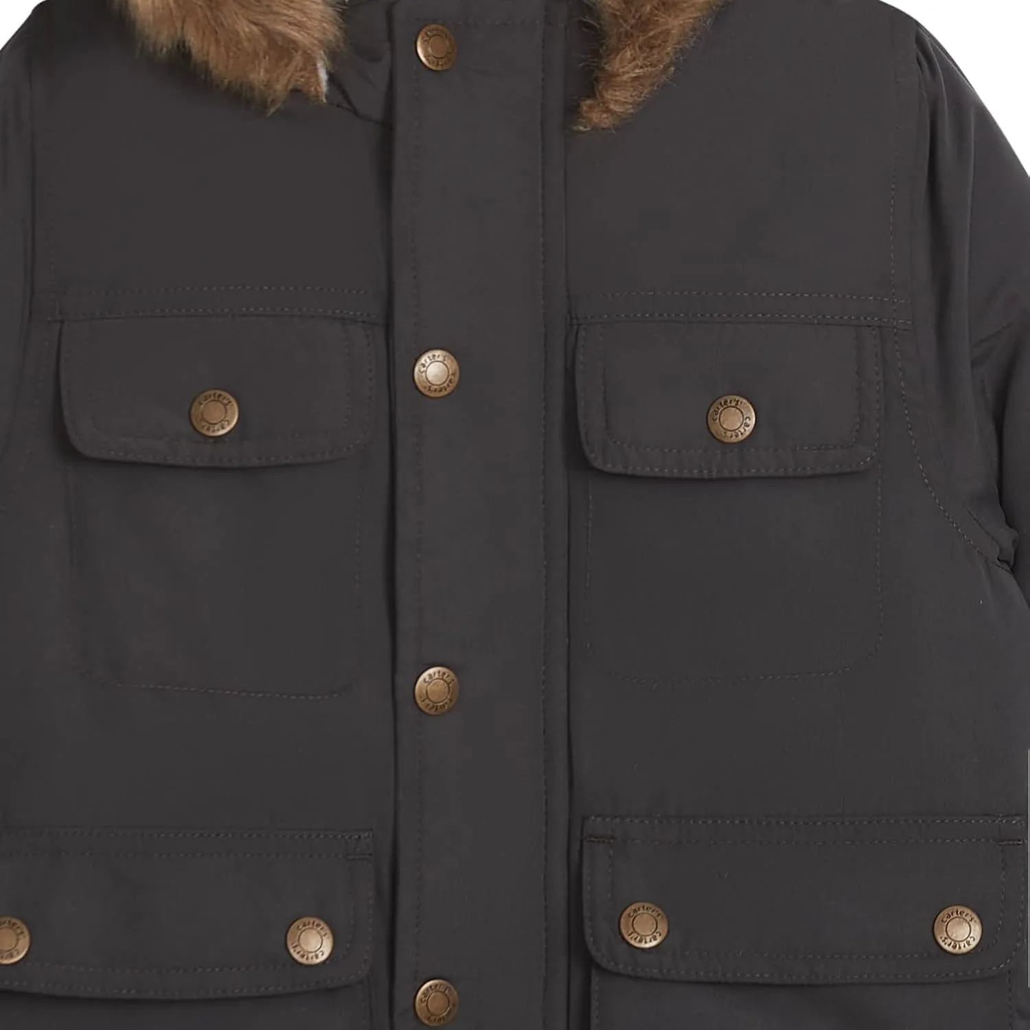 Carter's Boys' Warm Winter Parka Hooded Jacket