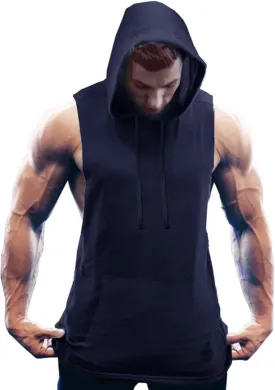 COOFANDY Men's Workout Hooded Tank Tops Bodybuilding Muscle Cut Off T Shirt Sleeveless Gym Hoodies