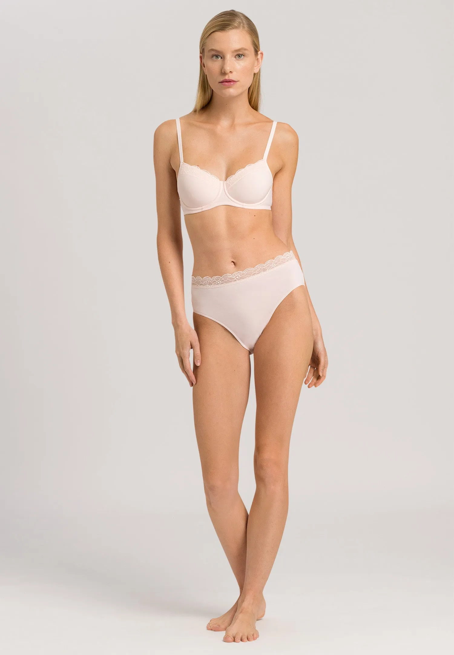 Cotton Lace Lace-Trim Cotton Full Brief | Powder 72436-1381