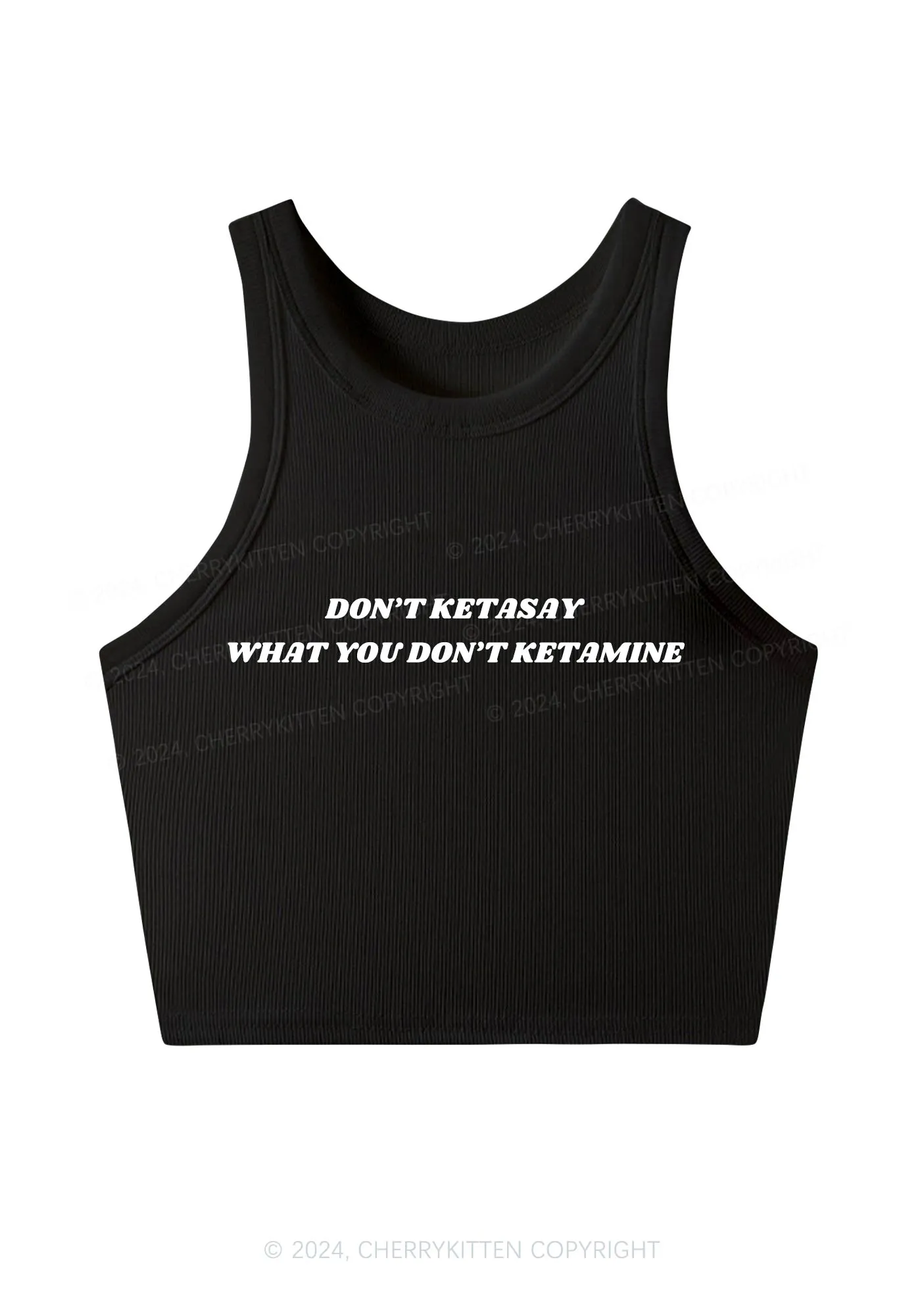 Don't Ketasay Y2K Crop Tank Top Cherrykitten
