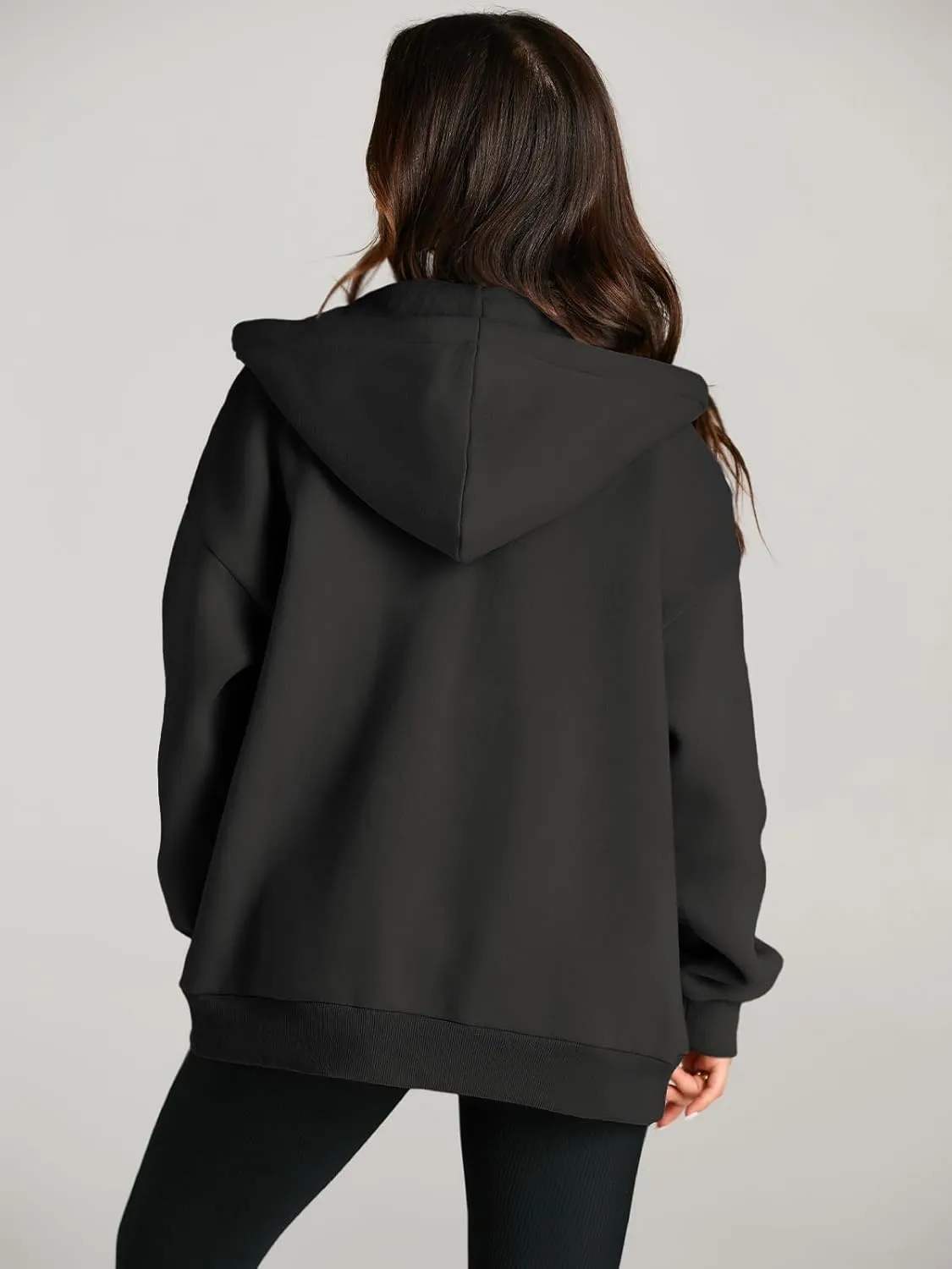 EFAN Women's Drawstring Zip Up Cute Hoodies Fall Jacket Oversized Casual Sweatshirts with Pocket