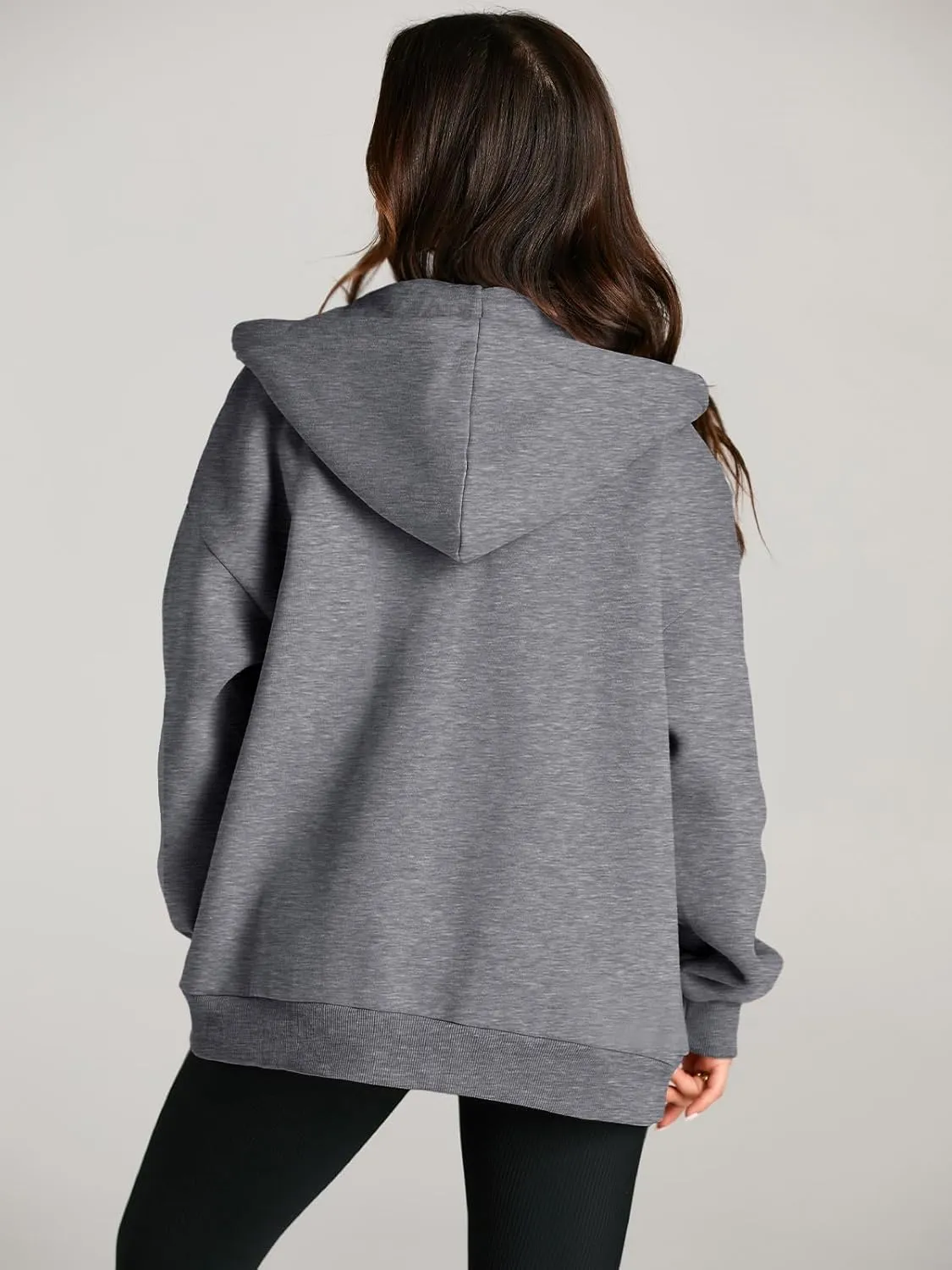 EFAN Women's Drawstring Zip Up Cute Hoodies Fall Jacket Oversized Casual Sweatshirts with Pocket
