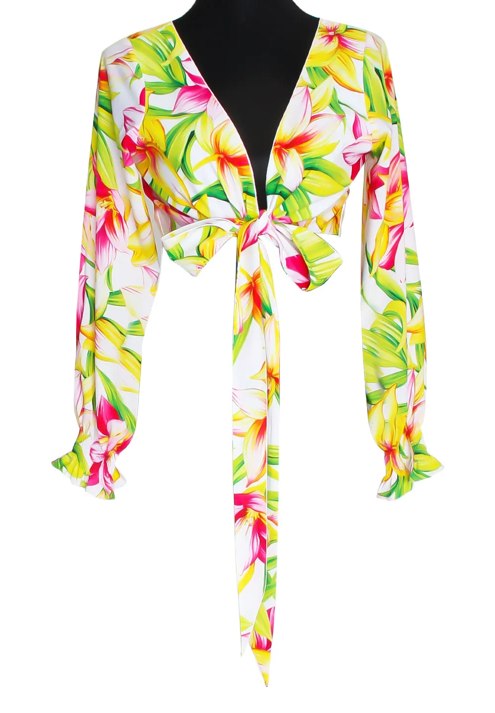 Euphoria - Floral Love Crop Top (Off-White)