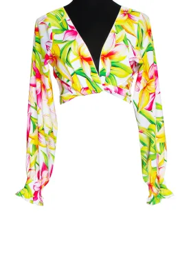 Euphoria - Floral Love Crop Top (Off-White)