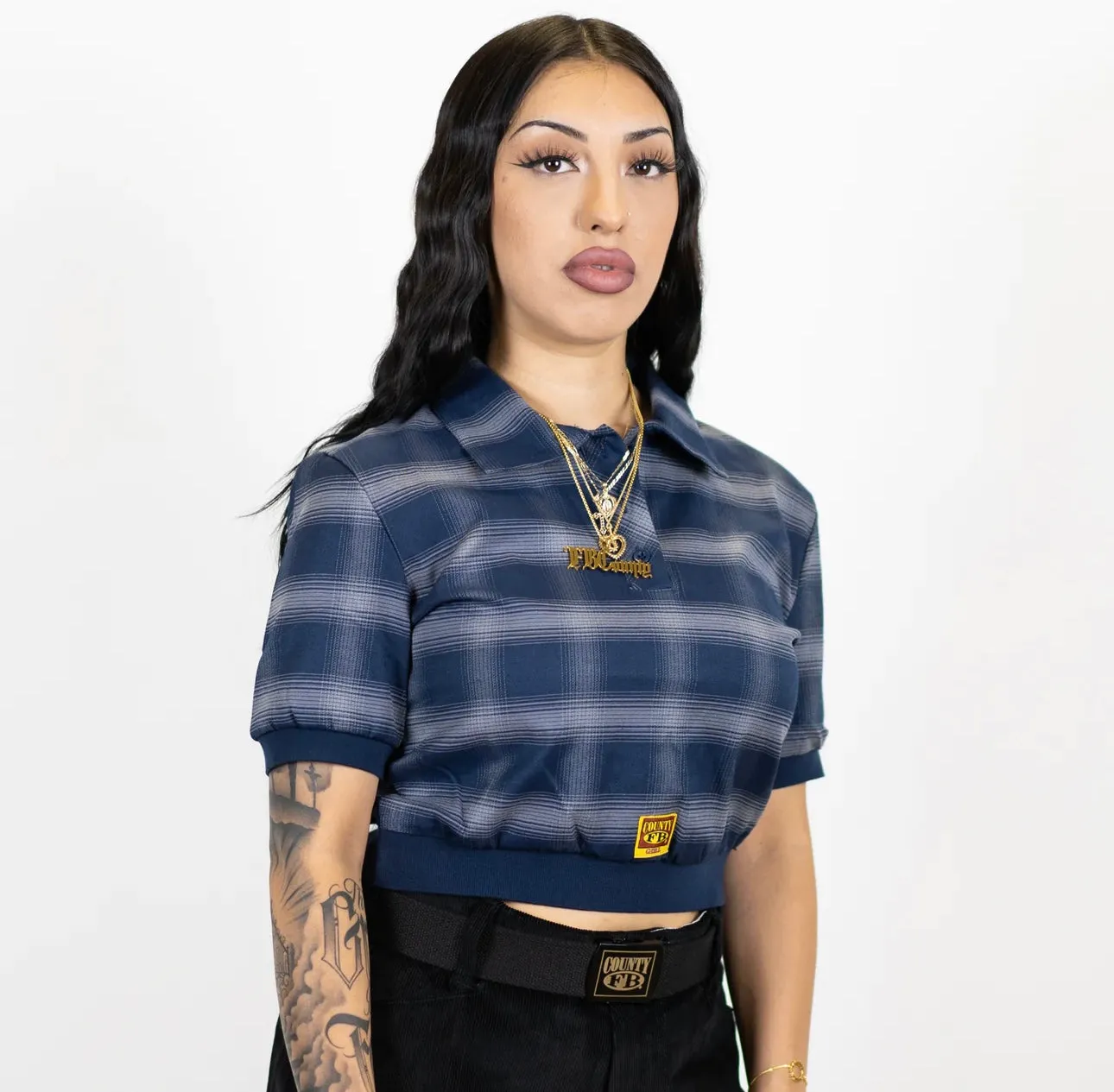 FB County Flannel Crop Tops