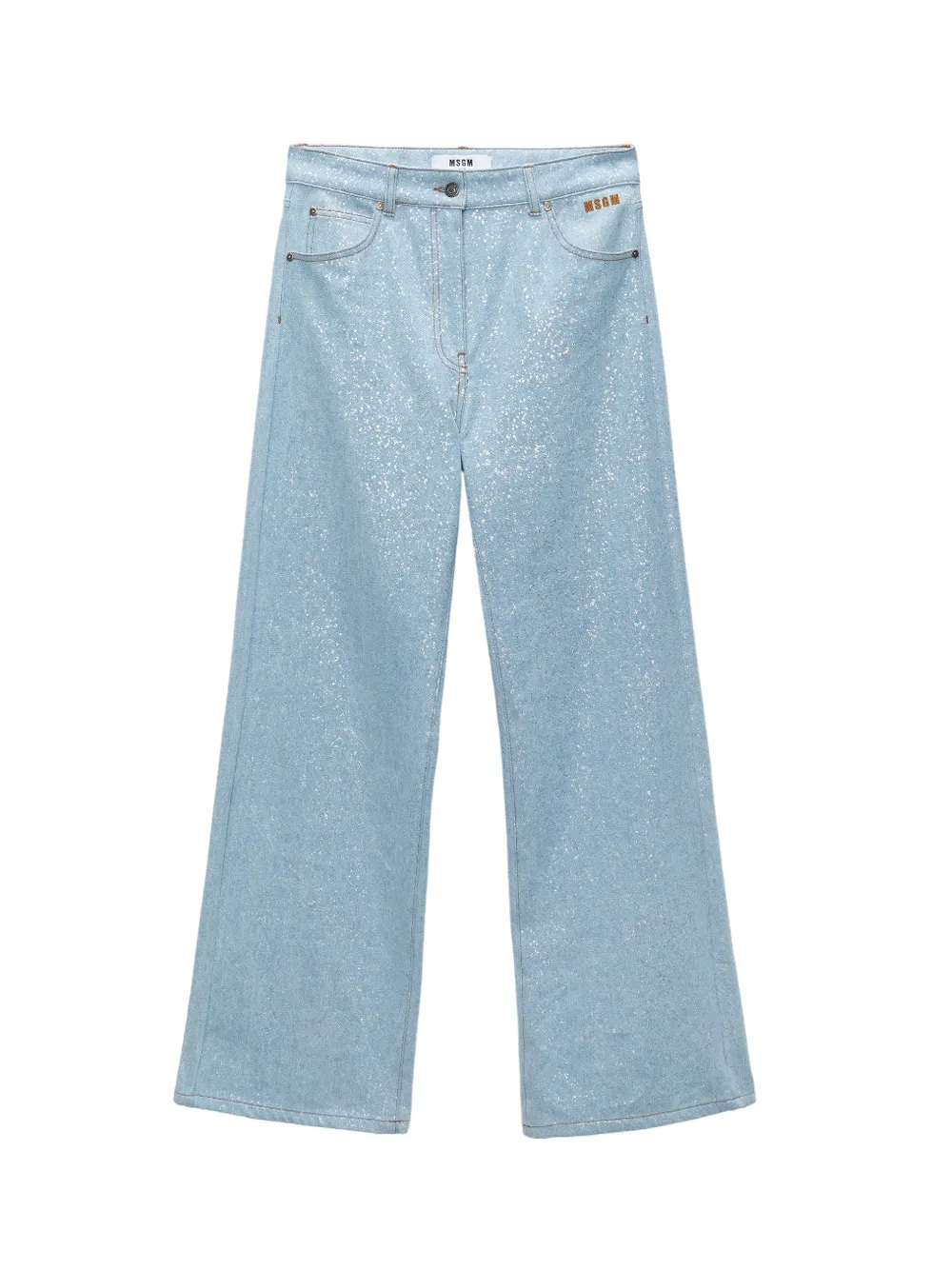 Glittery Straight Jeans