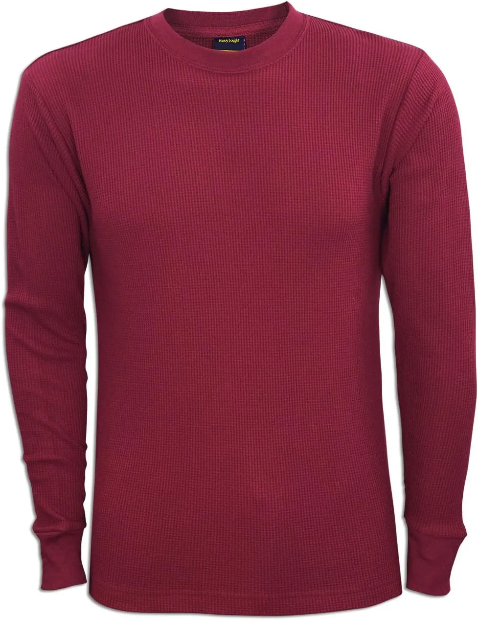 JLGUSA Men Heavy Weight Plain Thermal Long Sleeve Waffle Shirts Solid Colors