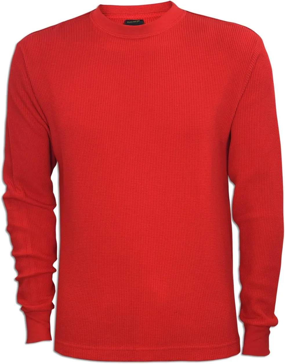 JLGUSA Men Heavy Weight Plain Thermal Long Sleeve Waffle Shirts Solid Colors