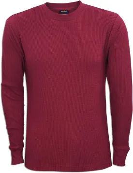 JLGUSA Men Heavy Weight Plain Thermal Long Sleeve Waffle Shirts Solid Colors