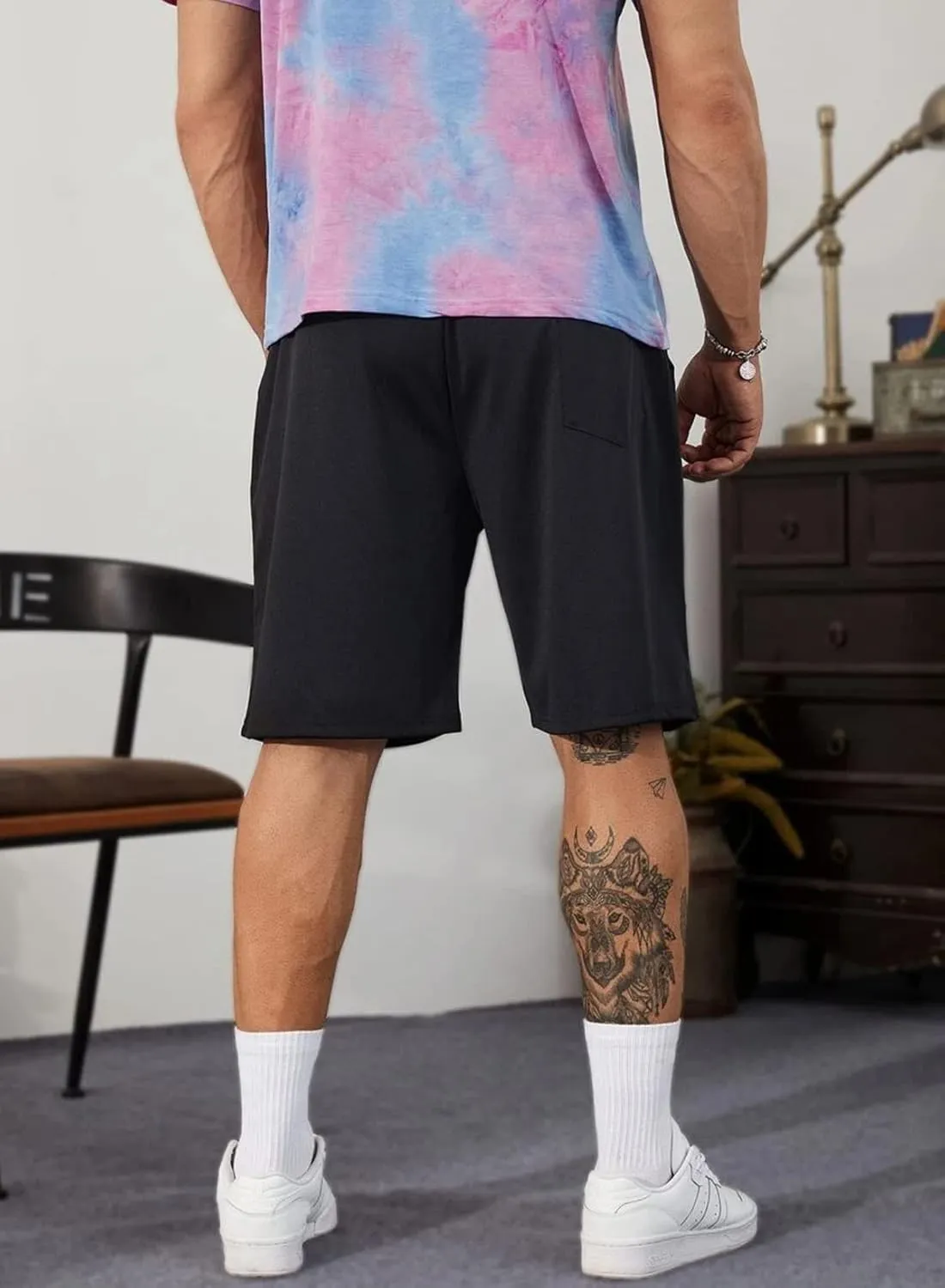 JMIERR Mens Cotton Sweat Shorts with 3 Pockets Workout Lounge Jogger Athletic Shorts 7 inch Inseam Running Shorts