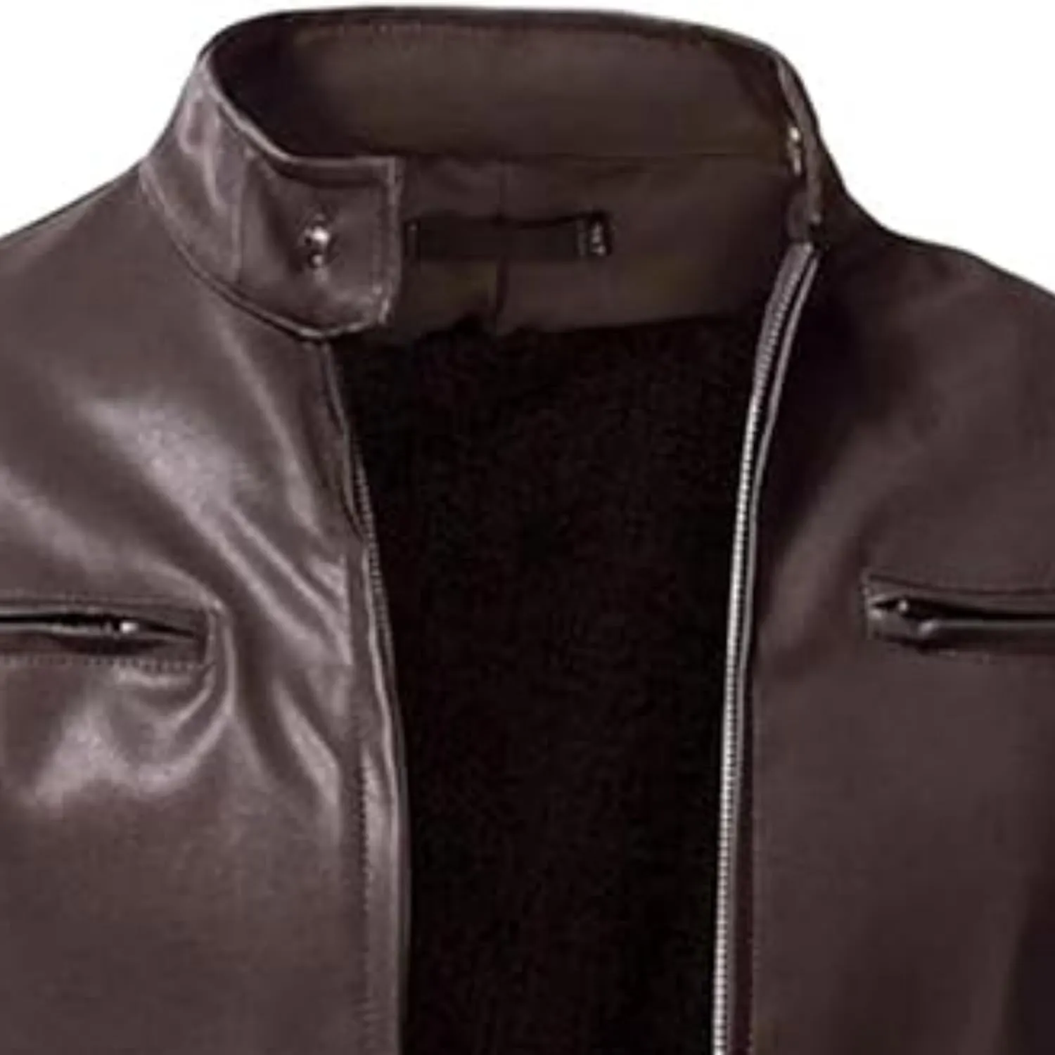 Men Slim Fit Motorcyle Leather Jacket Zip-Up Windbreaker Leather Jackets Lightweight PU Vintage Biker Coat
