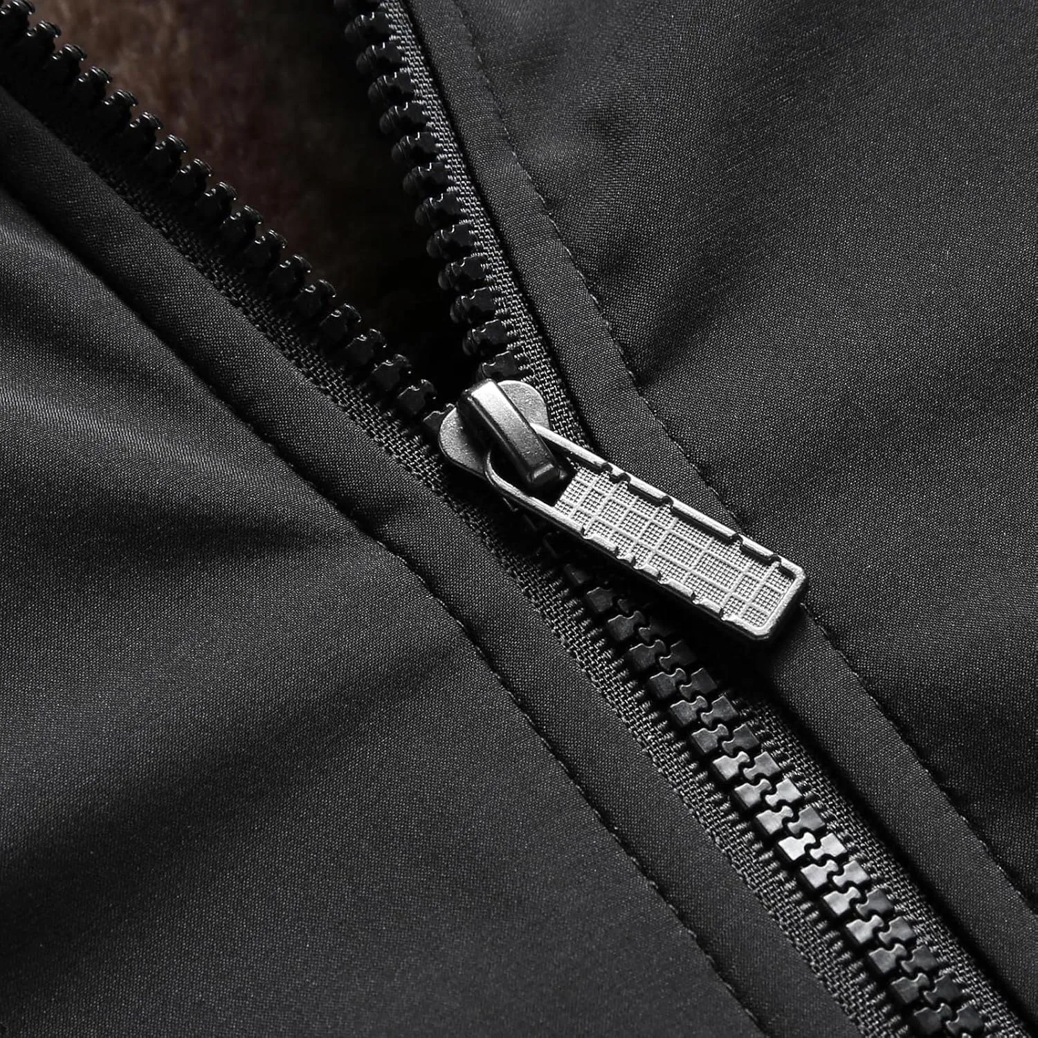 Mens Fashion Plush Thick Jacket Winter Fleece Lined Warm Coat Stand Collar Zipper Pocket Parka Work Cargo Windbreaker