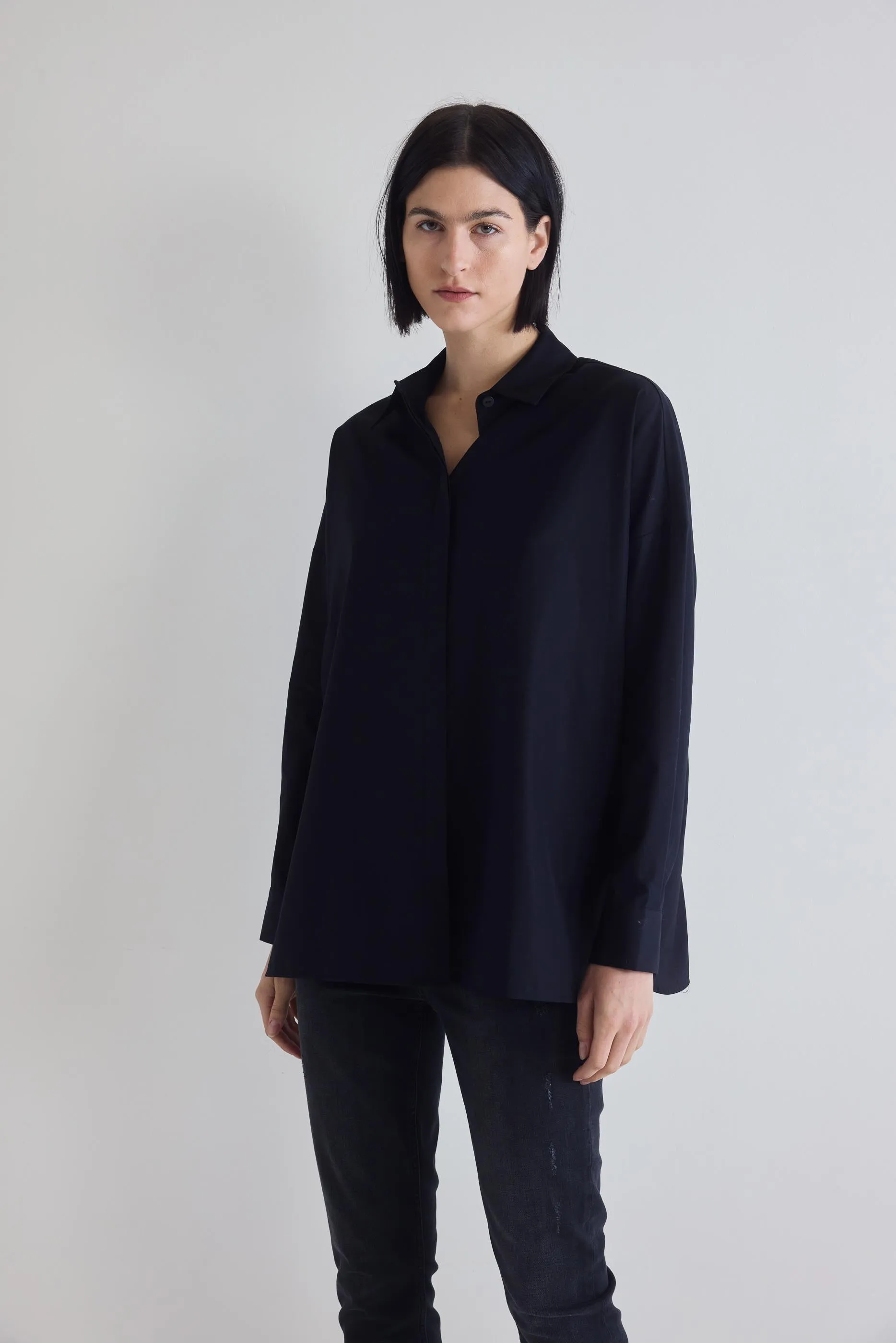 Non-Iron Refine Oversized Tunic