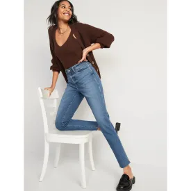 ON High Rise Straight Cut-off Jeans