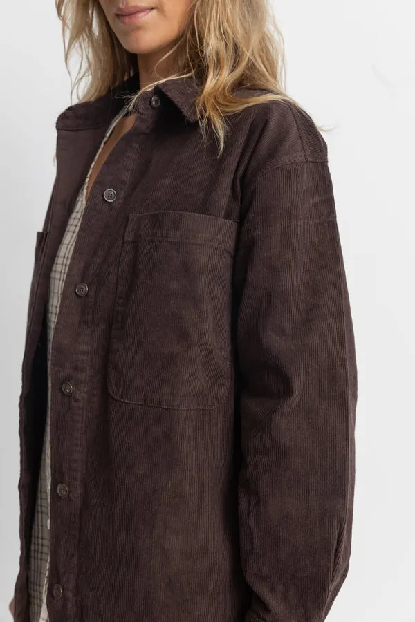 Rhythm Mono Lake Shacket - CHOCOLATE
