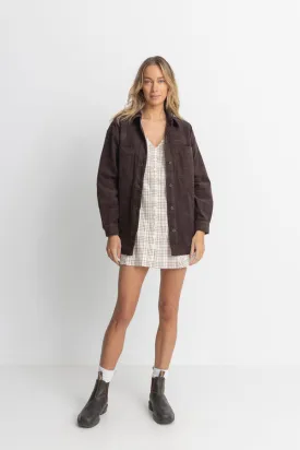Rhythm Mono Lake Shacket - CHOCOLATE