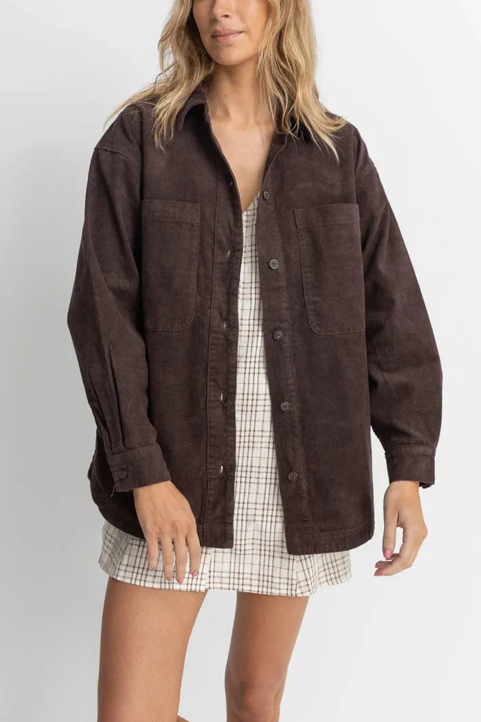 Rhythm Mono Lake Shacket - CHOCOLATE