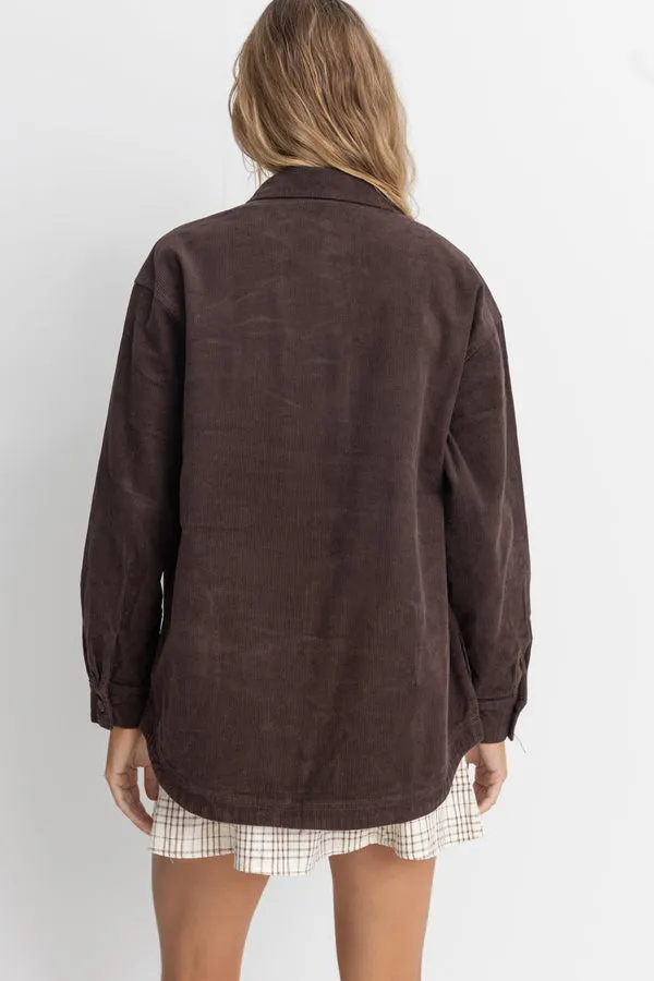 Rhythm Mono Lake Shacket - CHOCOLATE