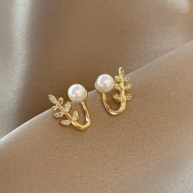 Trend Elegant Imitation Pearls Full Zircon Ball Stud Fashion Gifts Wholesale 2024 Earring
