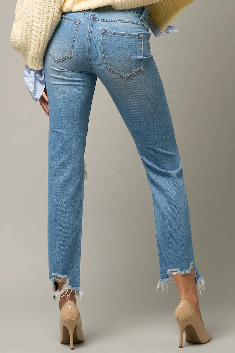 Wicked Trend Destroyed Straight Jeans